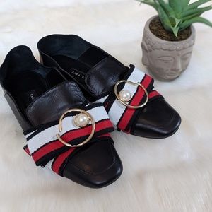Zara soft back shoe with grosgrain ribbon detail